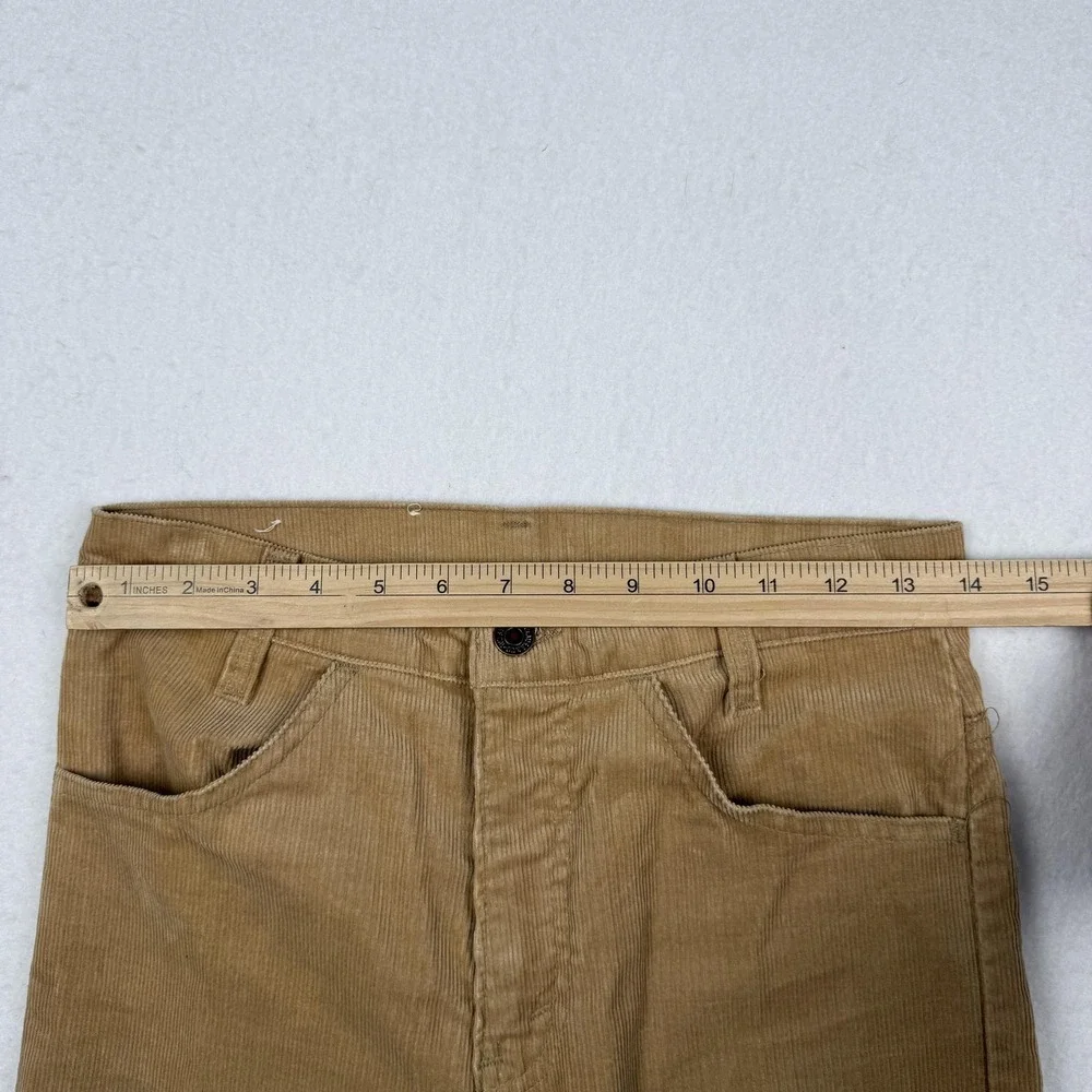 Vintage Levi's Pants Mens 29x31 Beige Khaki Corduroy Bootcut 5 Pocket 70s